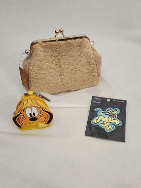 Loungefly "Pluto"  Mini Backpack Keychain, Iron On Patch w/ Crossbody